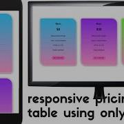 How To Crate Responsive Pricing Table Using Only Html Css
