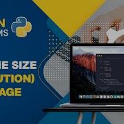 Python Program To Find The Size Resolution Of An Image