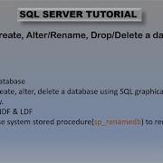 Database In SQL Create Alter Delete Drop A Database Part 2