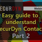 Вебинар RecurDyn Простое руководство по работе с RecurDyn Contact Часть 2