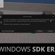Solving Unreal Engine 5 SDK Not Setup Error Windows SDK Installation Guide