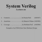 Examples Of Constructs Assertion And Coverage In FSM