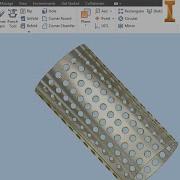 Autodesk Inventor Tutorial For Beginners Perforated Metal Practice Part
