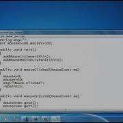 Mouse Event In Java Java Tutorials Implementation Of Mouse Event