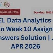 NPTEL Data Analytics With Python Week 10 Assignment Answers With Explanation Jan Apr 2026