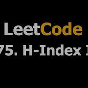 H Index II LeetCode Solution