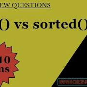 Sort Vs Sorted Methods Interview Python Coding Programming Interview Question Pythonvibes