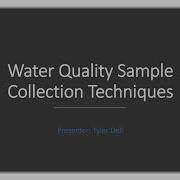 Water Quality Sample Collection Techniques