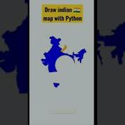Draw Indian Map Using Python Shorts India Coding