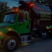 GoPro Video Early Morning Commercial Recycling Route In A Pactech Garbage Truck