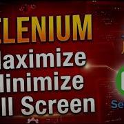 How To Maximize Minimize Full Screen Browser In Selenium With Java