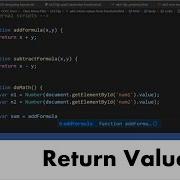 Return Values From JavaScript Functions