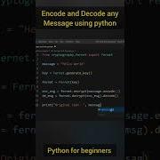 Encrypt And Decrypt Messages Using 8 Lines Of Python Shorts Python Encryption