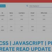 8 CRUD CREATE READ UPDATE DELETE JAVASCRIPT HTML CSS PROJECT SEARCH Justforcode