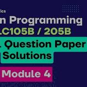 Model QP Solution PYTHON PROGRAMMING Module 4 1BPLC105B 205B