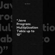 Java Program To Print Multiplication Table Learn Java Loops Java Shorts Challenge Java Coding