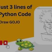 Draw GOJO Sketch In Python Just 3 Lines Of Python Code Turtle Graphics