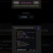 Create Custom Tooltip Animation Using HTML CSS Coding Webdevelopment