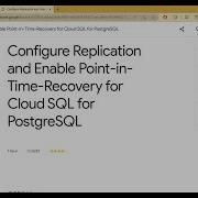 Configure Replication And Enable Point In Time Recovery For Cloud SQL For PostgreSQL TheArcadeGame