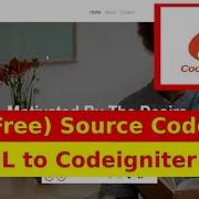 HTML Theme To Codeigniter Framework In 20mins Source Code