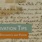 Preservation Tips Caring For Documents And Papers