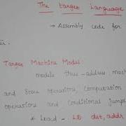 L 34 The Target Language Code Generator Compiler Design