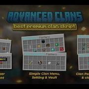 Advanced Clan System Premium Showcase Best Skript For Minecraft Servers GUI Vault Perks