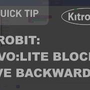Microbit MakeCode Editor Servo Lite Drive Backward Kitronik