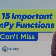 Top 15 NumPy Functions For Data Analysis Using Python Data Analysis Python Data Analysis