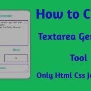 How To Create Textarea Generator Tool Only HTML CSS JavaScript Mobilewithcode