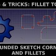 FreeCAD Rounding Filleting Edges Of Sketch Geometry Tracing Curves Rounded Corners Beginners