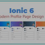 Ionic 6 Angular 12 Modern UI Profile Page