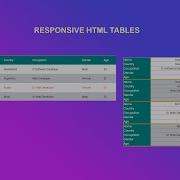 Responsive HTML CSS JS Table
