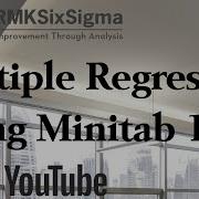 How To Conduct A Multiple Regression Study Using Minitab 17