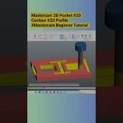 Mastercam 2d Program Mastercam 2d Contour And 2d Pocket Milling Viral Video Viral Shorts
