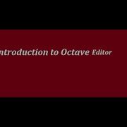 Using Editor In Octave