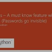 Hide The Passwords In Python Code Getpass