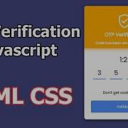 OTP Verification Form Validating Design JavaScript HTML CSS No Talking