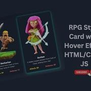RPG Style Card With Hover Effect HTML CSS JS