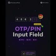 OTP PIN Input Field HTML CSS JavaScript