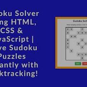 Sudoku Solver With HTML CSS And JavaScript Step By Step Guide