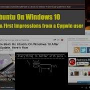 Bash In Windows 10 Installation First Impressions From A Cygwin User
