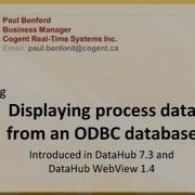 Displaying Process Data From An ODBC Database