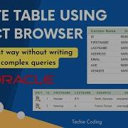 How To Create Table Using Object Browser In Oracle Database 10g XE Oracledatabase