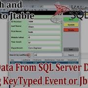 Netbeans 16 With MSSQL SERVER 2022 7 Search Data From SQL Server Database