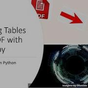 Scraping Tables From PDF With Tabula Py