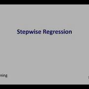 Stepwise Regression