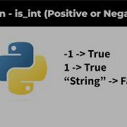 Python Check If A String Is A Positive Or Negative Integer