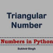 Triangular Number In Python
