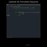 Leetcode 60 Permutation Sequence In Python Python Leetcode Python Coding Tutorial Python ASMR